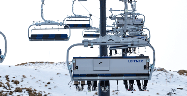 LEITNER ropeways Sessellift Coronet Peak in Neuseeland
