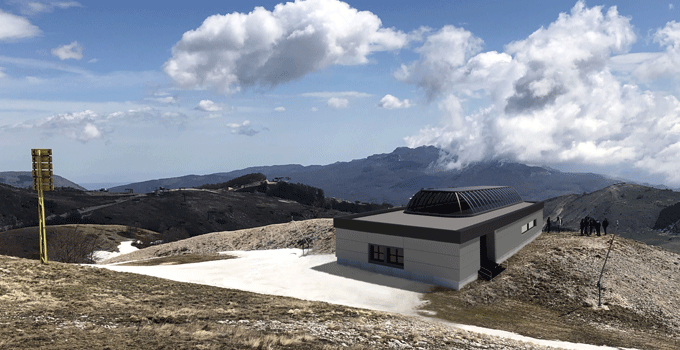 Roccaraso Pallottieri Bergstation Rendering
